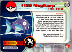 MP! Topps Pokemon Magikarp #129 Blue Logo Non Holo TV Animation Edition - Image 2