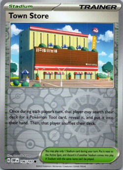 Pokemon TCG Town Store Sv03: Obsidian Flames 196/197 Reverse Holo Common - Image 1