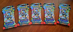 Pokemon Mega Evolution Phantasma Flames Booster Pack Factory Sealed Lot of 5 New - Image 1