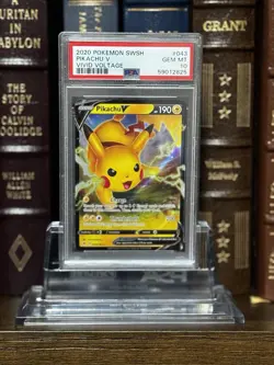 2020 Pokemon Pikachu VMAX Vivid Voltage Full Art 44/185 SWSH - Image 1