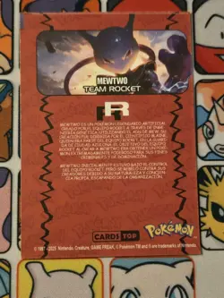 Misprint Mewtwo 150 Pokemon Holo Shift Team Rocket Silver Topps Armor Peru Error - Image 2