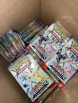 Pokemon TCG Prismatic Evolutions Booster Packs Factory Sealed (Lot of 100 Packs) - Image 1