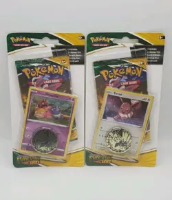 Pokemon TCG Evolving Skies Checklane Blister 1 Eevee & 1 Slowpoke Blister - Image 1