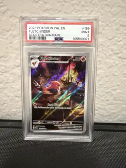 2023 POKEMON PAL EN-PALDEA EVOLVED ILLUSTRATION RARE #199 FLETCHINDER PSA 9 - Image 1