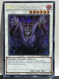 Revived King Ha Des BLCR-EN082 Secret Rare 1st Edition YuGiOh - Image 1