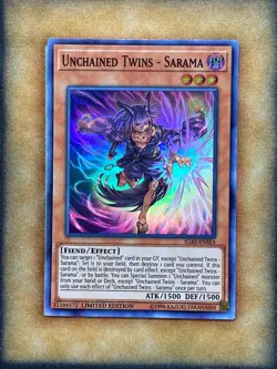 Yugioh Unchained Twins - Sarama IGAS-ENSE4 Super Rare Limited Edition NM - Image 1