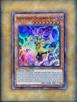 Yugioh Abominable Unchained Soul IGAS-EN019 Super Rare 1st Ed NM - Image 1