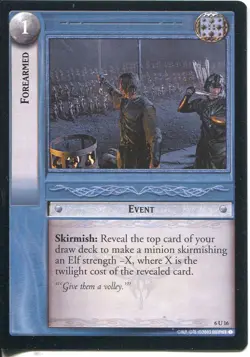 Lord Of The Rings CCG Card EoF 6.U16 Forearmed - Image 1