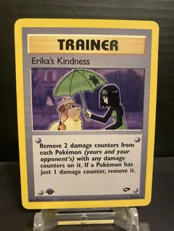 Erika's Kindness 103/132 Gym Challenge 1st Edition Rare Pokemon Card TCG - Image 3