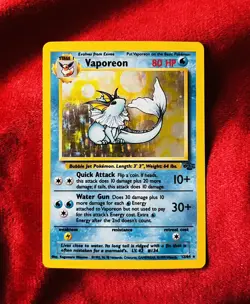 Vaporeon Holo Rare Card 12/64 Jungle Vintage 1999 Great Condition Pokemon TCG - Image 1