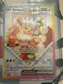 Pokemon TCG Eevee EX 174 Scarlet & Violet Promo Holo Card Mint Condition - Image 1