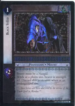 Lord Of The Rings CCG FotR Foil Card 1.R208 Black Steed - Image 1