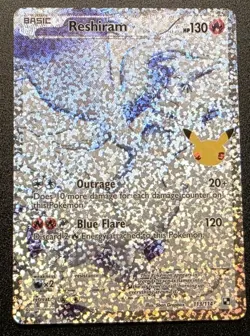 Pokemon TCG Reshiram Full Art 25th Anniversary Celebrations Card 113/114 - Image 2