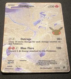 Pokemon TCG Reshiram Full Art 25th Anniversary Celebrations Card 113/114 - Image 3