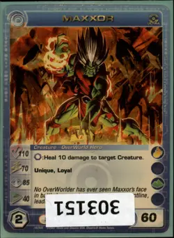 (303151) MAXXOR 110/70/85/40/60 (1 Max Stats) Ultra Rare Foil Chaotic Card - Image 1