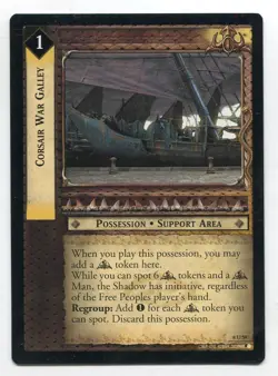 Lord Of The Rings CCG Card SoG 8.U59 Corsair War Galley - Image 1