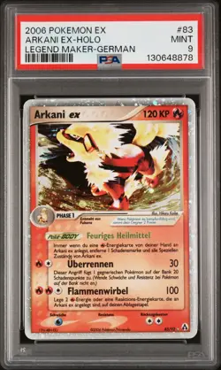Pokemon Karte/card - Arkani Ex Legend Makers DE PSA 9 LOW POP - Mint - Image 1