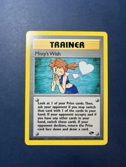 Misty's Wish- 108/132 - Pokemon Gym Challenge Unlimited Rare Card WOTC - Image 1