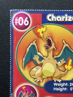 Charizard #06 Burger King PokeTrivia Card Pokemon TCG MP/DMG - Image 2
