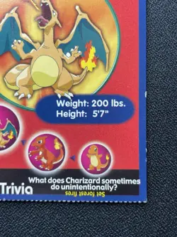 Charizard #06 Burger King PokeTrivia Card Pokemon TCG MP/DMG - Image 4