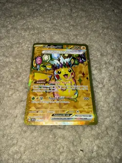 Pokemon Pikachu TCG EX Surging Sparks Holo Hyper Rare Gold Card 247/191 English - Image 3