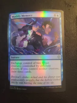 FOIL Modify Memory Baldur's Gate Magic MTG CARD (083/361) Commander Legends LP - Image 1