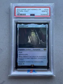 PSA 10 - MTG Lord of the Rings R 0245 LTR Mithril Coat FOIL Card #245 GEM MINT - Image 1