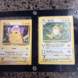 Pokemon Pikachu card 2nd edition barely rare card 1995 MINT RAICHU HOLO RARE - Image 1