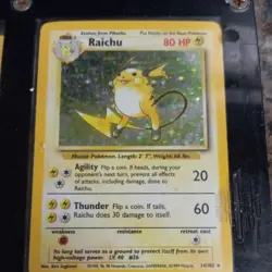 Pokemon Pikachu card 2nd edition barely rare card 1995 MINT RAICHU HOLO RARE - Image 4