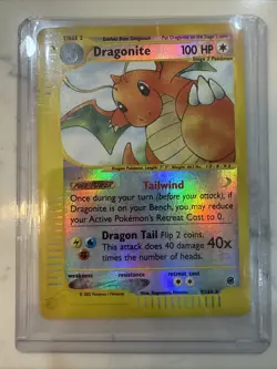 Pokemon 2002 Dragonite Expedition Reverse Holo Card 9/165 LP Condition - Image 1