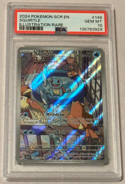 PSA Mint 10 Squirtle 148/142 Stellar Crown Pokemon TCG English Graded Card - Image 1