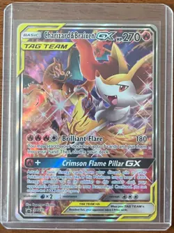 Charizard & Braixen GX Tag Team - 2019 Pokemon Black Star Promo Holo Card - Image 2
