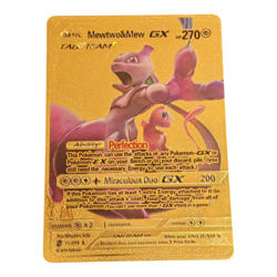 Mewtwo & Mew Tag Team Textured Gold Foil 71/236 Custom Pokemon Card - Image 1