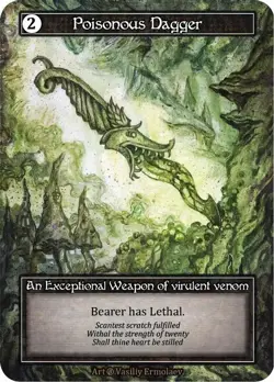 Sorcery: Contested Realm Beta Poisonous Dagger Exceptional Foil NM - Image 1
