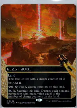 Blast Zone (0002) (Borderless) (R) Foil #2 EOE: Stellar Sights MTG NM - Image 1