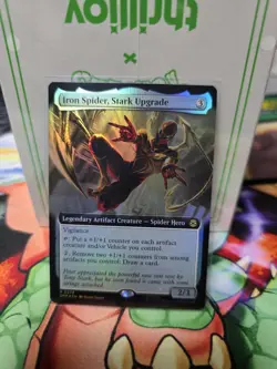 x1 Iron Spider, Stark Upgrade - Foil - Extended Art R MTG Marvel's Spider-Man M/ - Image 1