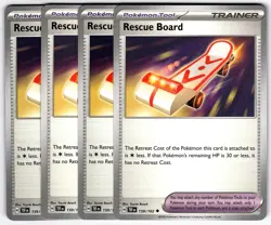 Rescue Board 159/162 Uncommon Playset 4X Temporal Forces Pokemon TCG Mint NM - Image 1