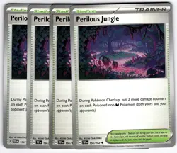 Perilous Jungle 156/162 Uncommon Playset 4X Temporal Forces Pokemon TCG Mint NM - Image 1