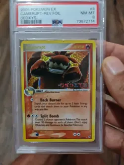 2005 Pokemon Ex Camerupt-Rev.Foil Deoxys Psa 8 4/107 - Image 1