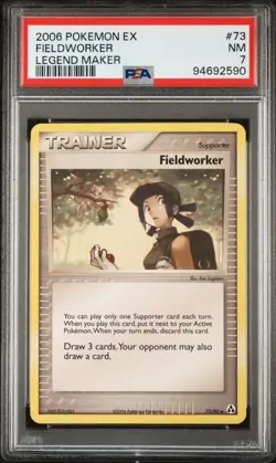 2006 POKEMON EX LEGEND MAKER 73/92 FIELDWORKER PSA 7 - Image 1