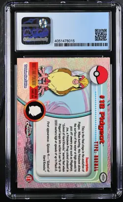 CGC PERFECT 10 2000 Topps Chrome Pokemon T.V. Pidgeot #18 (POP 3) - Image 2