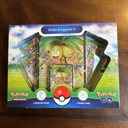 POKEMON TCG POKEMON GO COLLECTION ALOLAN EXEGGUTOR V (4 BOOSTER PACKS + 2 PROMO) - Image 1