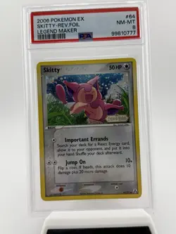 Pokemon Skitty EX Legend Maker Reverse Holo #64 PSA 8 - Image 1