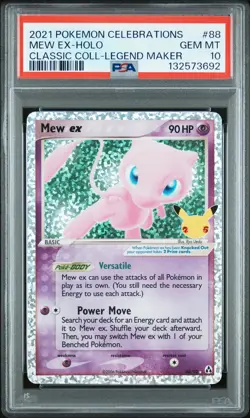 2021 POKEMON CELEBRATIONS CLASSIC COLL #88 MEW EX-HOLO PSA 10 - Image 1