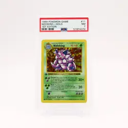 Nidoking - 11/102 1st Edition PSA 7 Base Set Shadowless Holo Rare Pokemon - NM - Image 1
