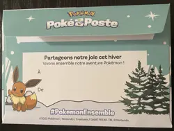 Enveloppe Evoli Pokemon Ensemble Promo FR Poke Poste Post TCG Carte Card CCG - Image 2