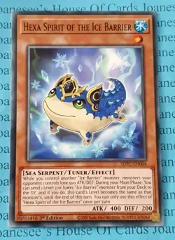 Hexa Spirit of the Ice Barrier SDFC-EN004 Yu-Gi-Oh Card 1st Edition - Image 1