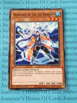 Warlock of the Ice Barrier SDFC-EN010 Yu-Gi-Oh Card 1st Edition - Image 1