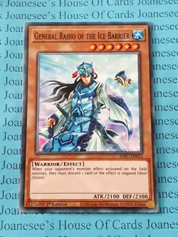 General Raiho of the Ice Barrier SDFC-EN015 Yu-Gi-Oh Card 1st Edition New - Image 1