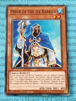 Prior of the Ice Barrier SDFC-EN008 Yu-Gi-Oh Card 1st Edition - Image 1